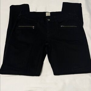 ecru Starkey Skinny Zip Pants